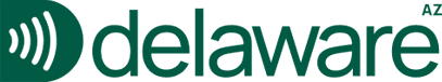 Delaware logo featuring stylized waves and the text "delaware" in green, representing a logistics and transportation company.