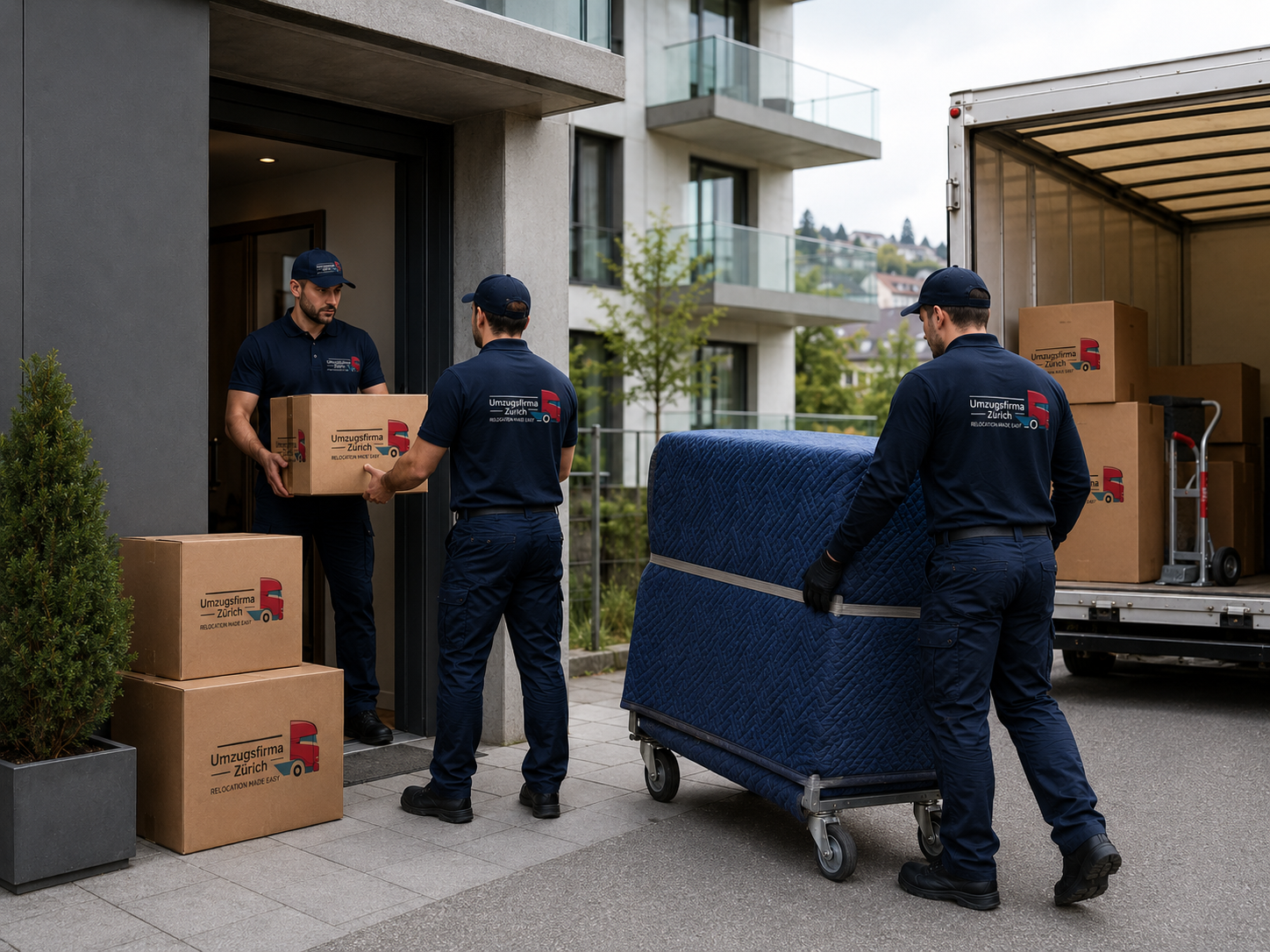 UFZ Umzugsteam beim Transport für einen Umzug Zürich