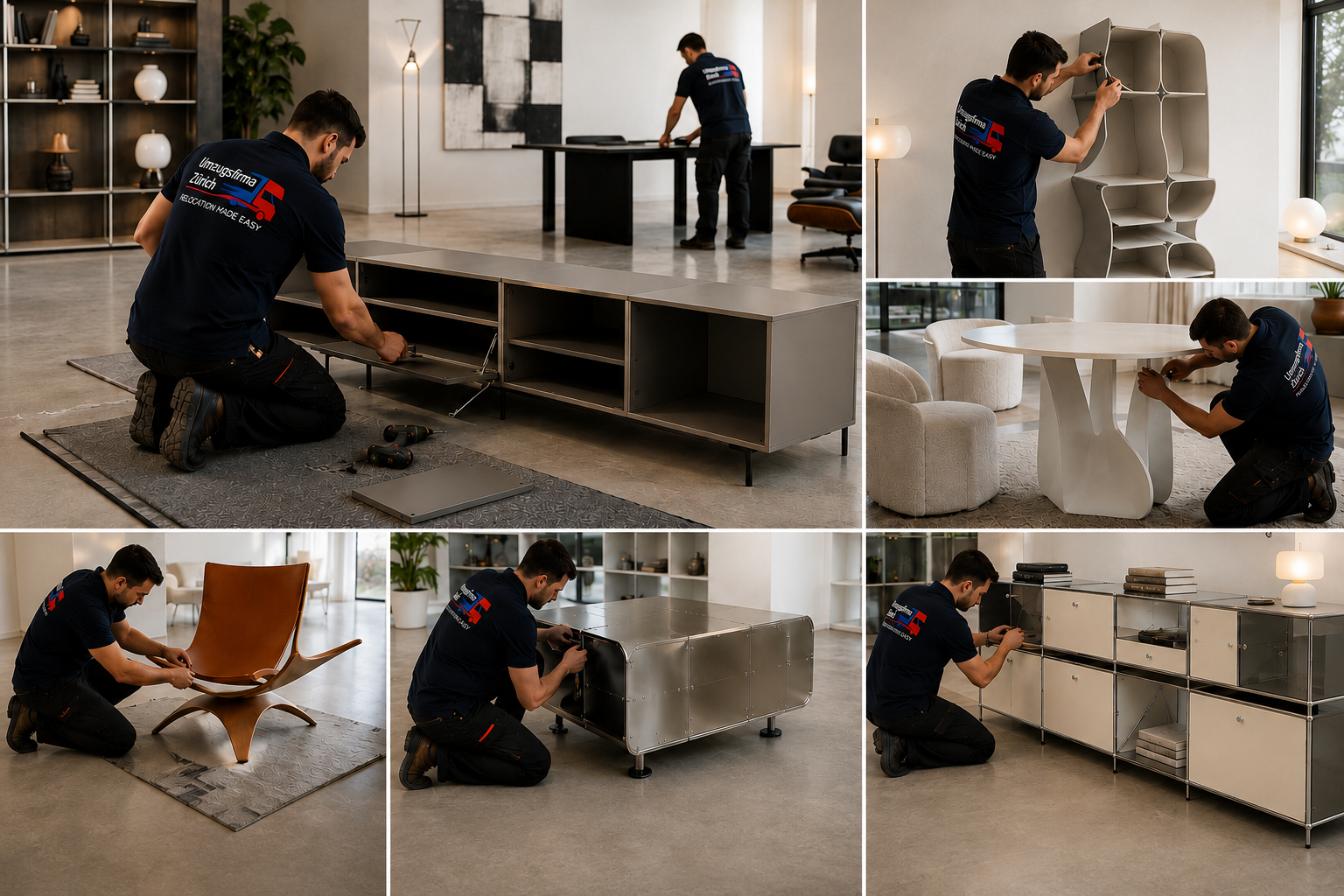 Montage von Design- und Spezialmöbeln in Zürich