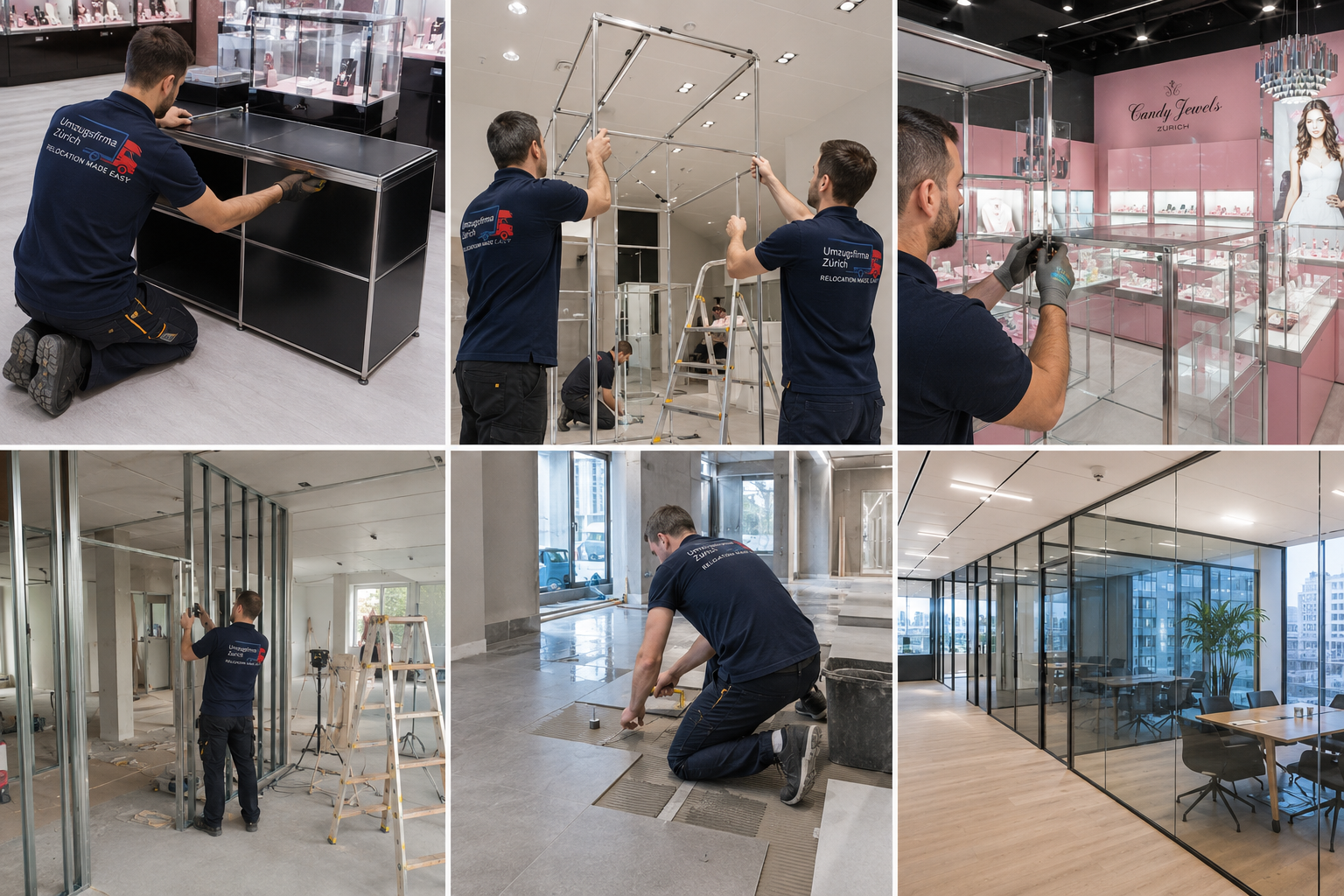 Montage von Laden- und Büroeinrichtungen in Zürich