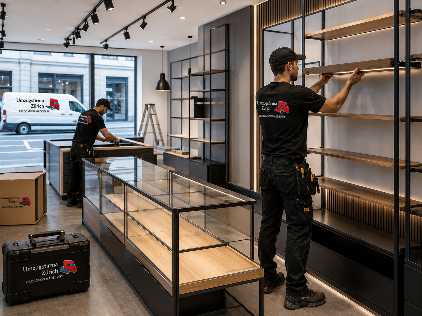 Montage von Ladeneinrichtungen in Zürich durch UFZ