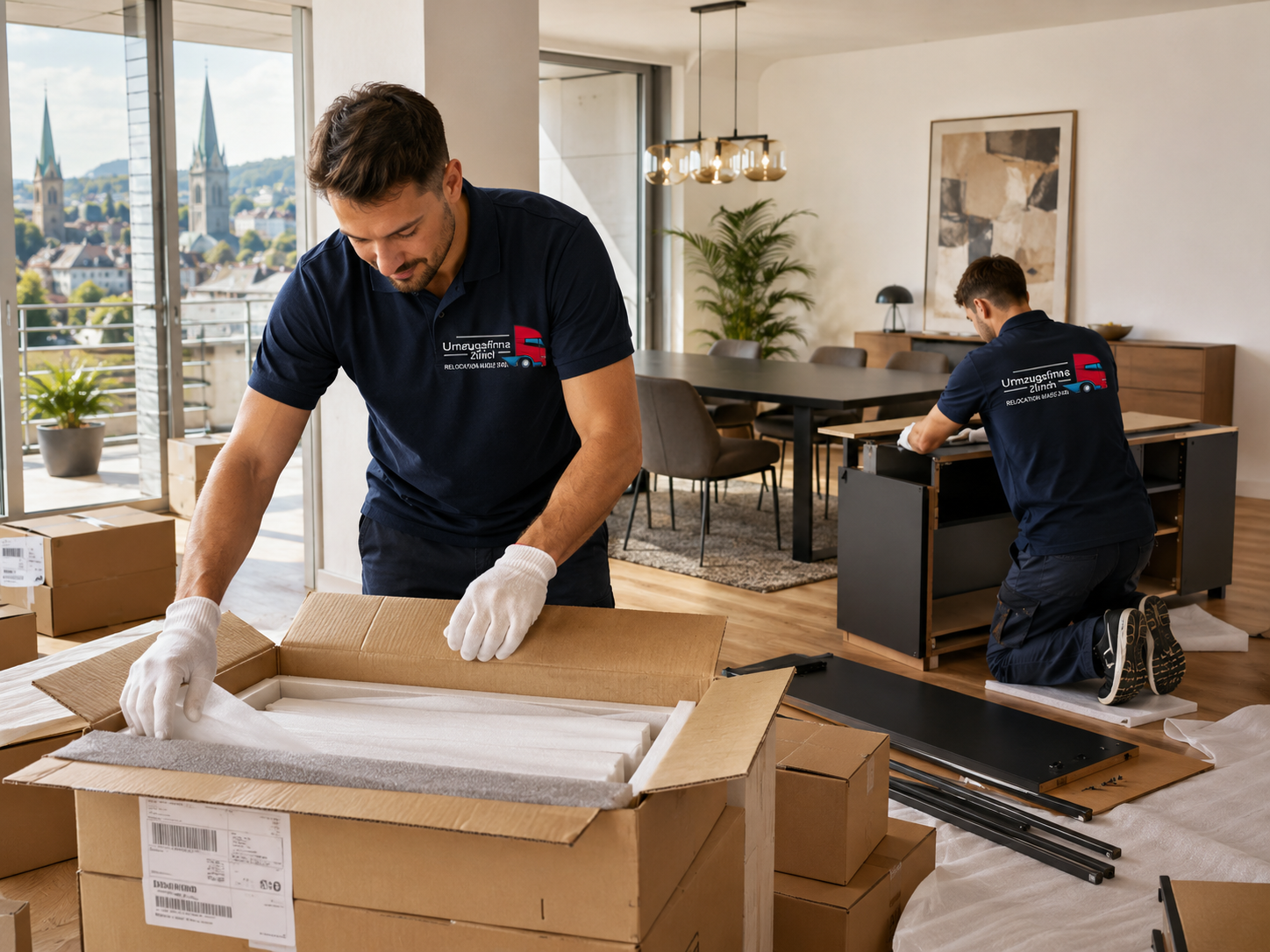 Auspacken und Montage bei Neumöbel-Lieferung Zürich